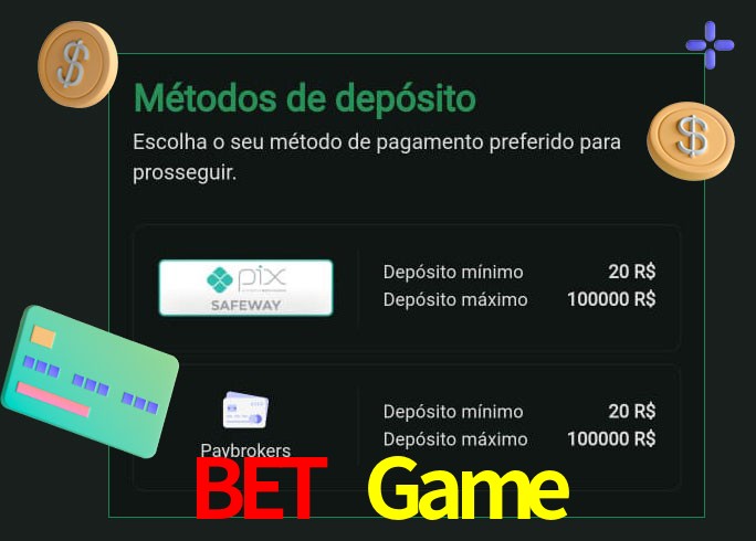 O cassino Bet Game oferece uma grande variedade de métodos de pagamento